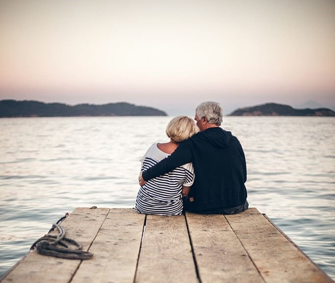 Two persons near water